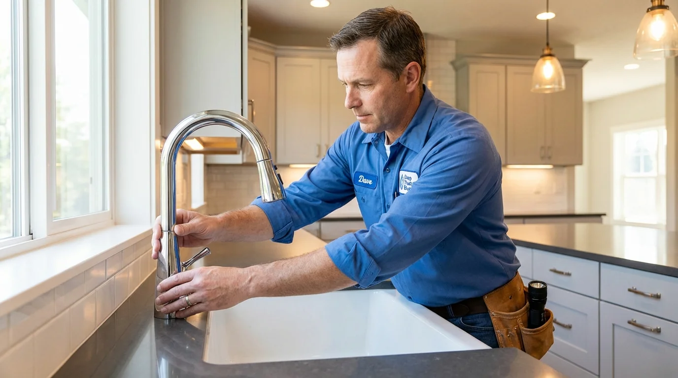 Kitchen faucet installation by Johns Plumbing LLC in Saint Gabriel